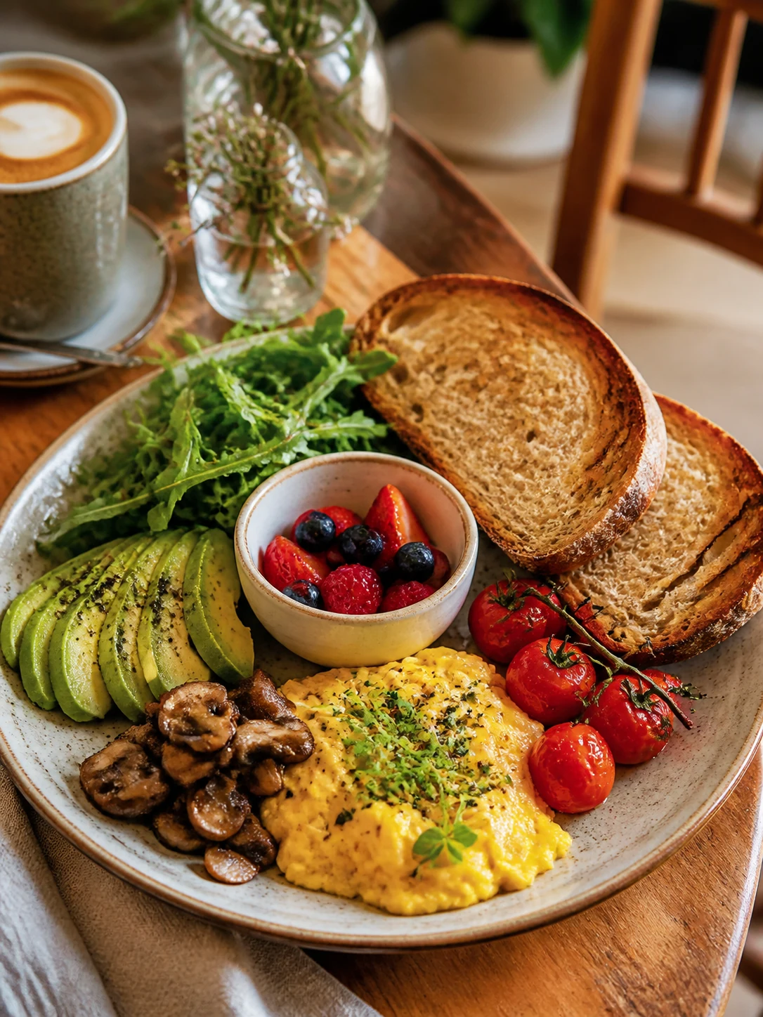 Fresh breakfast at the café
