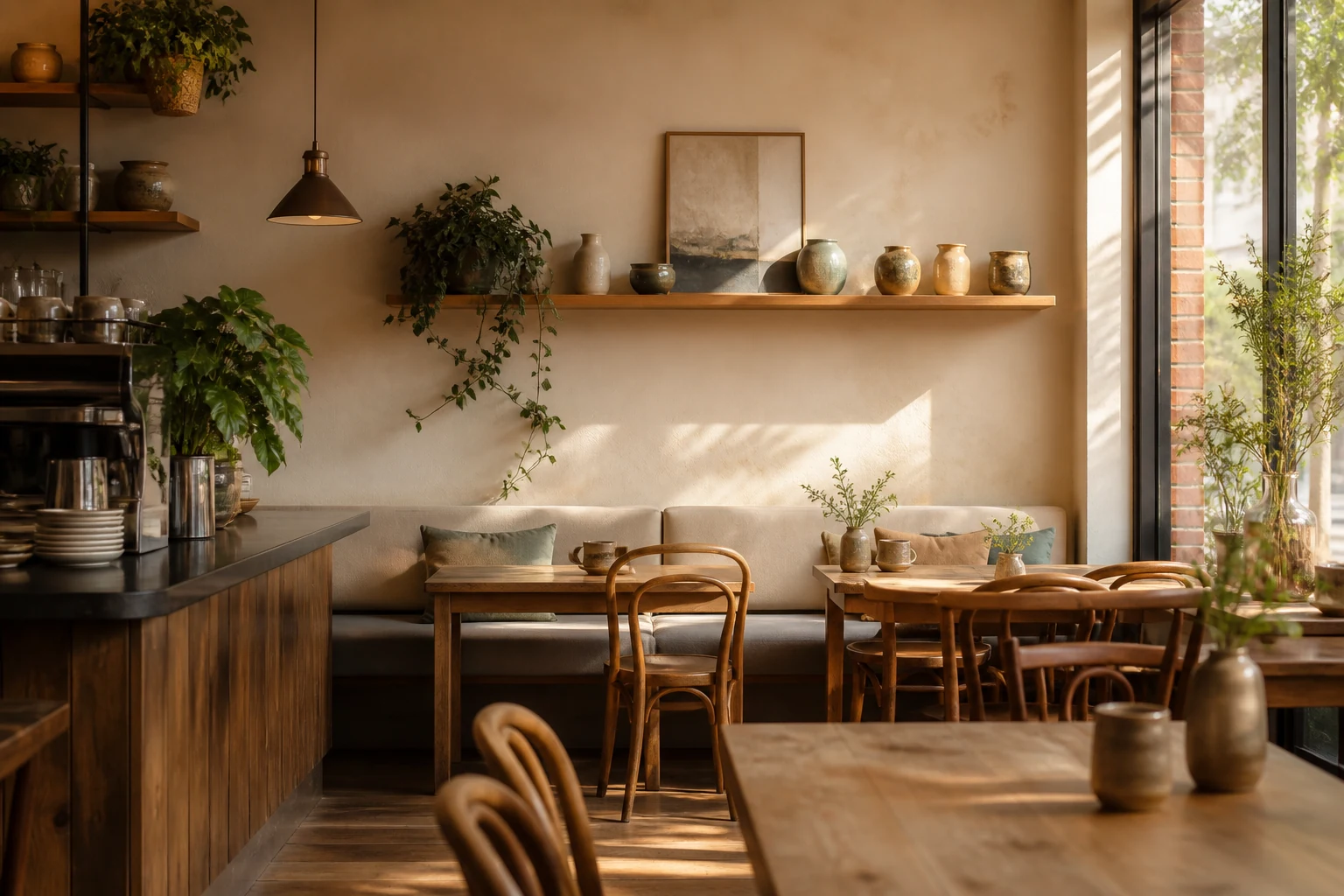 Warm interior of Save For A Date Café